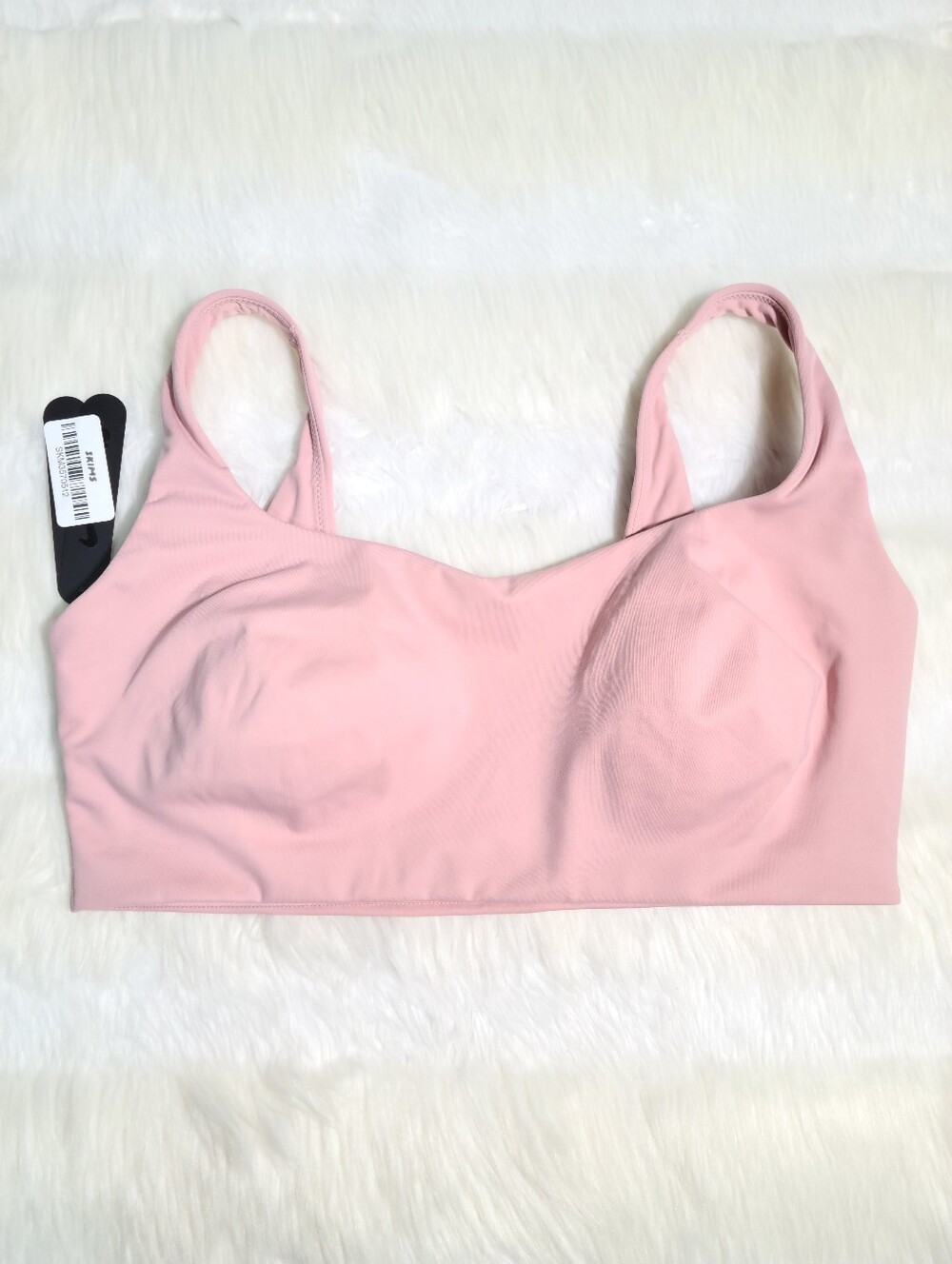 Nike SKIMS Matte Scoop Neck Bra Pink Himalayan Women Large NEW